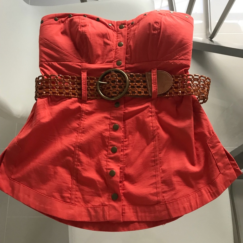 Strapless BEBE top